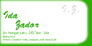 ida zador business card